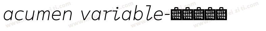 acumen variable字体转换